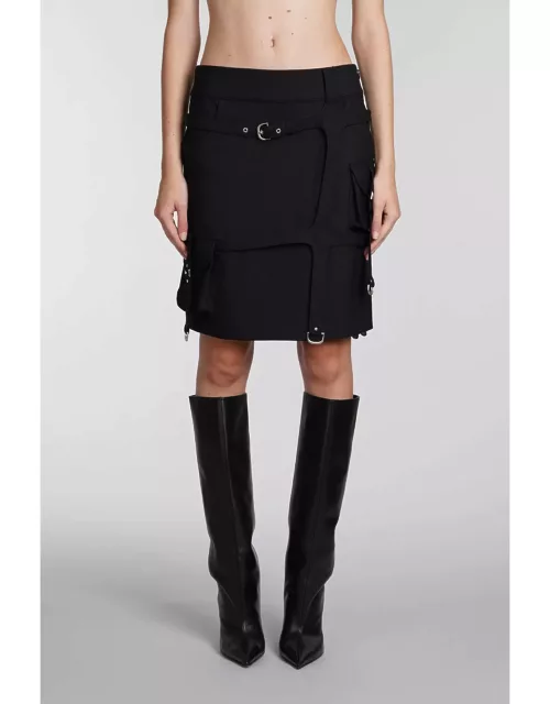 Off-White Skirt In Black Polyester