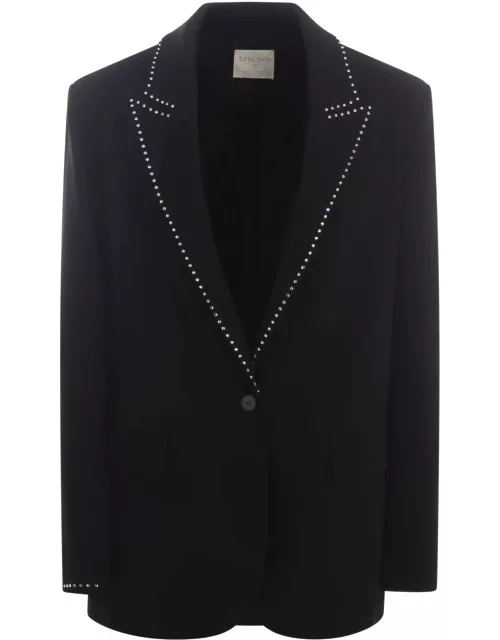 Forte_Forte Jacket Forte Forte strass In Wool And Viscose Twil