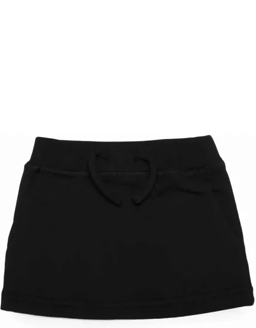 Dsquared2 D2g95b-icon Skirt Dsquared Black Cotton Skirt With Icon Logo