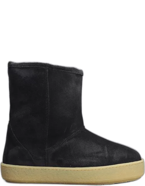 Isabel Marant Frieze Ankle Boots In Black Suede