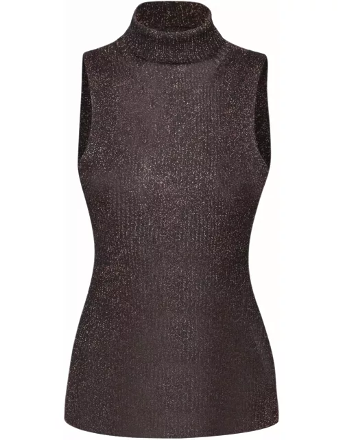 Ganni Roll-neck Knitted Top