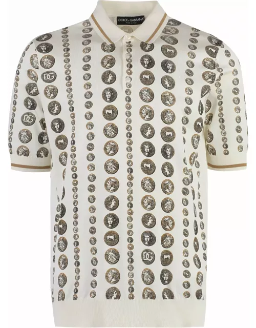 Dolce & Gabbana Silk-knit Polo Shirt