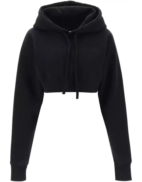 MM6 Maison Margiela Cropped Hoodie With Numeric Logo