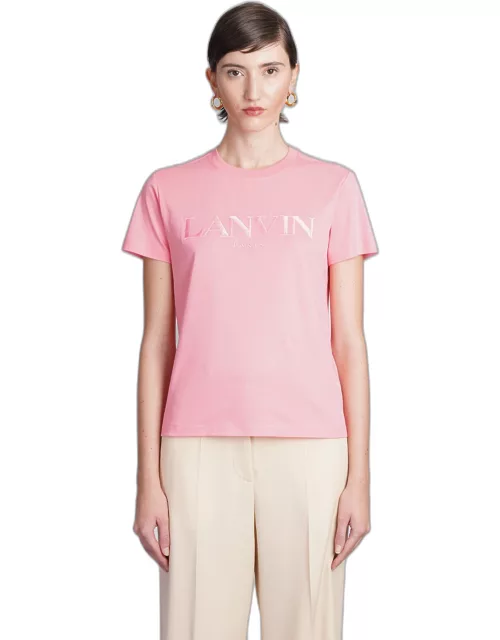 Lanvin T-shirt In Rose-pink Cotton