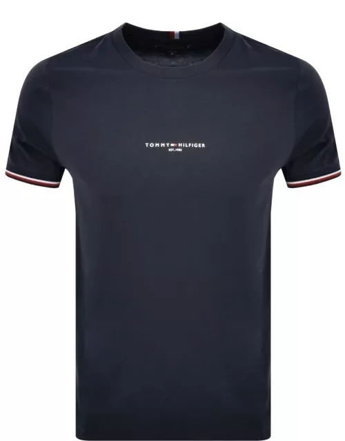 Tommy Hilfiger Tipped T Shirt Navy