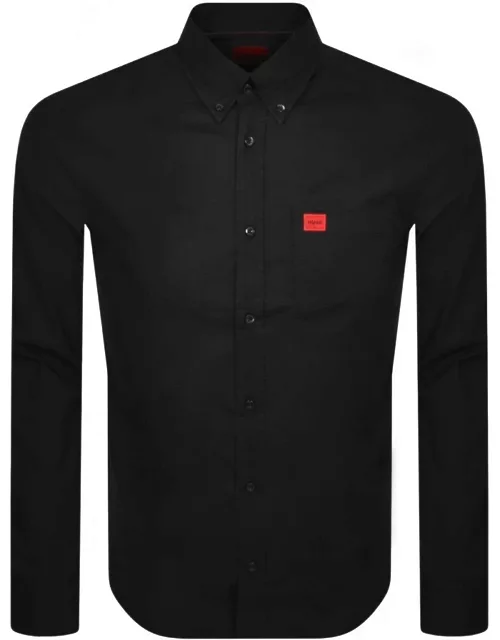 HUGO Long Sleeved Evito Shirt Black