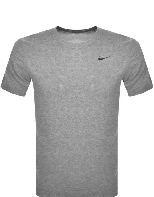 Nike Training Crew Neck Logo T Shirt Grey