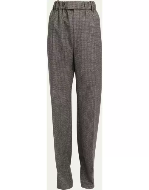 Classic Wool Houndstooth Tapered Trouser