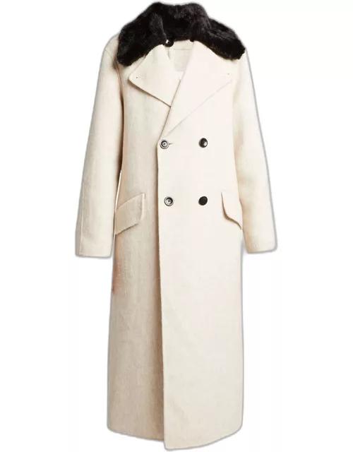 Emma Fuzzy Collared Coat