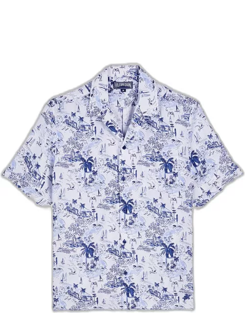 Men's Riviera Linen Short-Sleeve Shirt