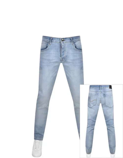 Money Ape Embossed Slim Fit Jeans Blue