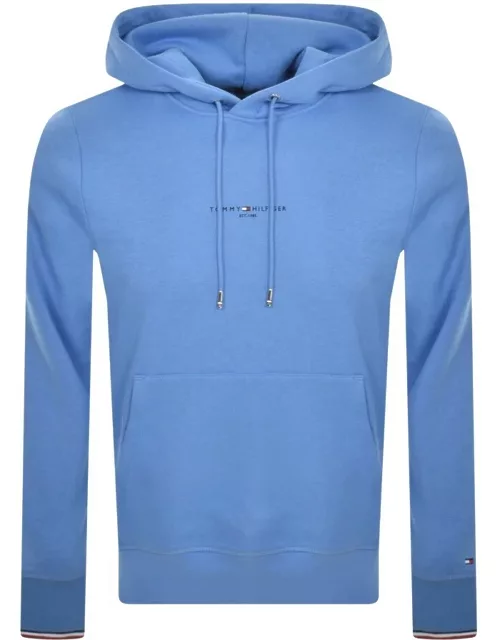 Tommy Hilfiger Logo Tipped Hoodie Blue