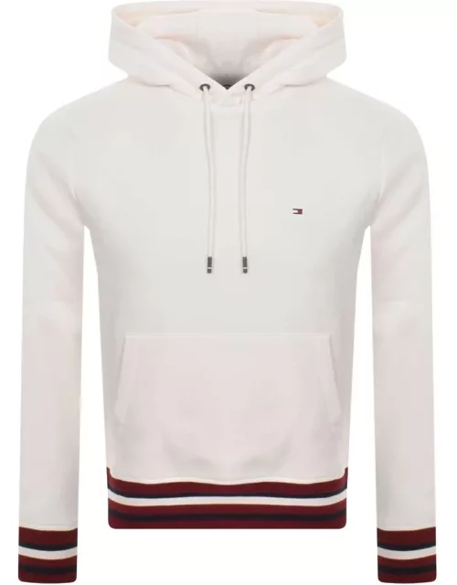 Tommy Hilfiger Logo Tipped Hoodie White