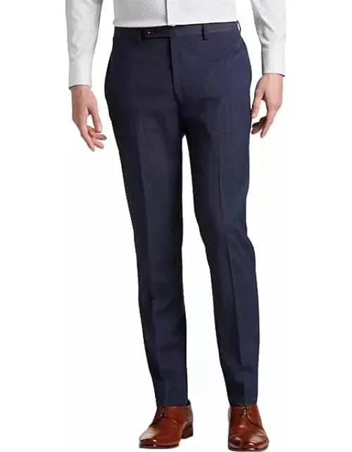 Calvin Klein Slim Fit Men's Suit Separates Pants Navy Plaid