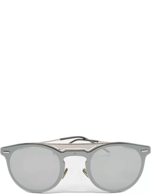 Dior Homme Grey Mirrored 0211S Round Sunglasse