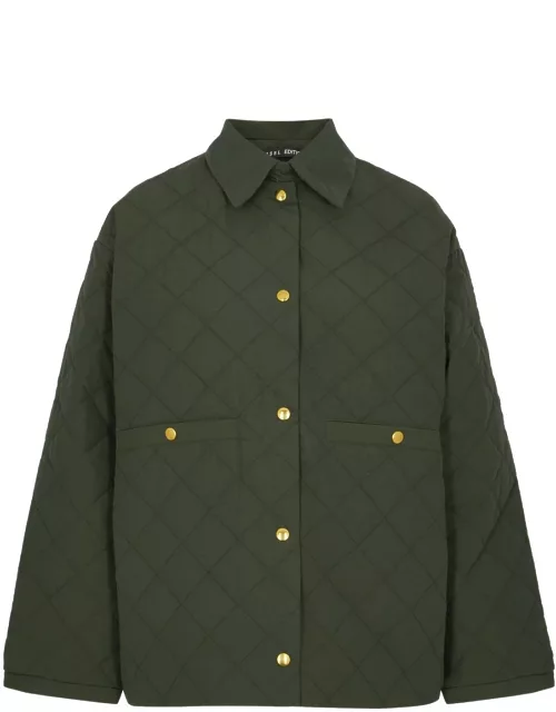 Kassl Editions Quilted Shell Jacket - Dark Green - 38 (UK10 / S)