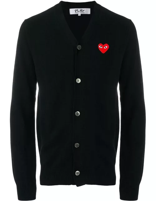 Comme Des Garçons Play Embroidered heart cardigan