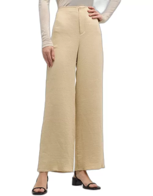Marchei Ribbed High-Rise Wide-Leg Pant