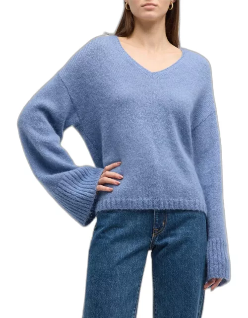 Cimone V-Neck Wool-Mohair Sweater