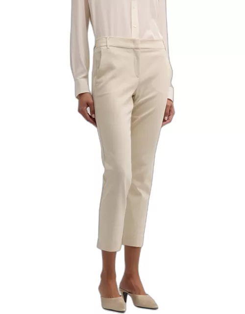 Macario Cropped Skinny Stretch Cotton Trouser