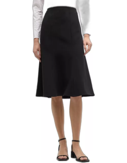 Atlee Multi-Seamed A-Line Midi Skirt