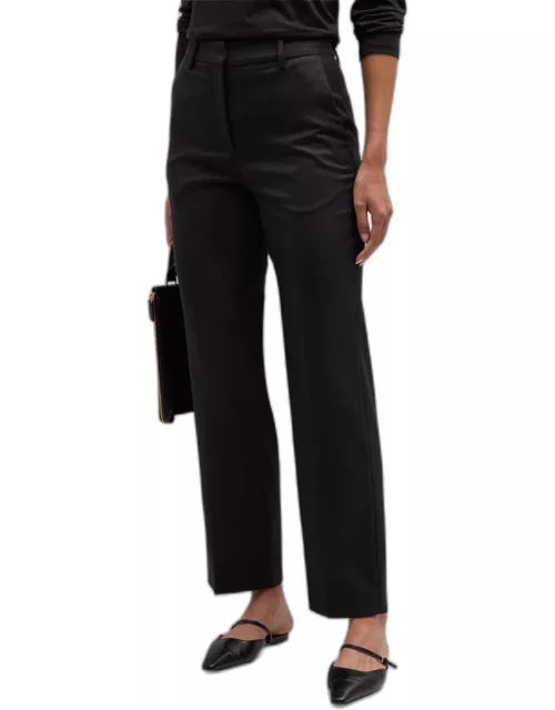 Igda High-Rise Cropped Tapered Twill Pant