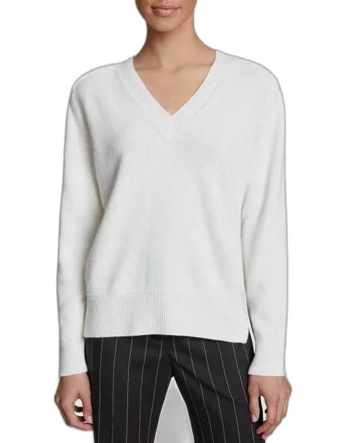 Mary V-Neck Wool-Cashmere Sweater