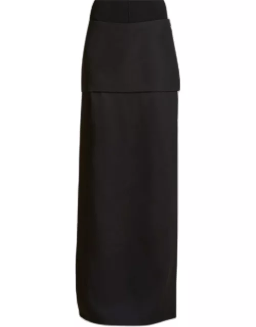 Saxon Slits Tailored Maxi Skirt