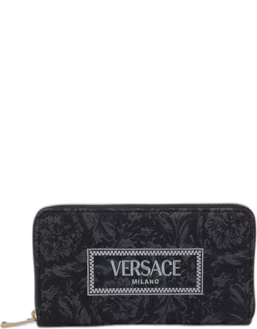 Zip Jacquard Embroidered Long Wallet
