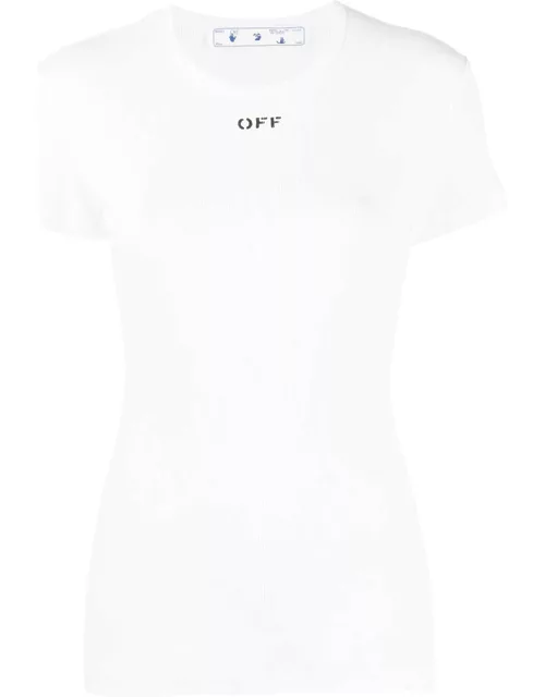 Off-White basic ribbed T-shirt