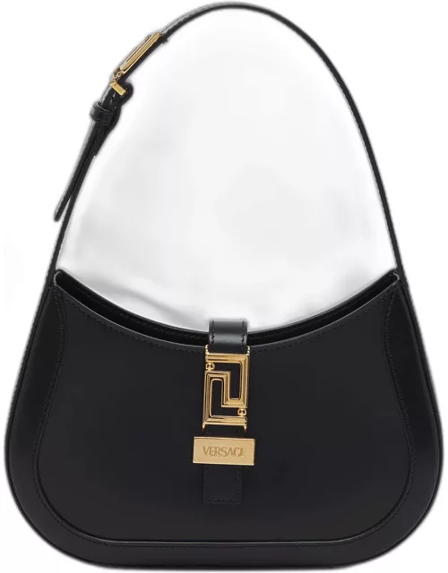 Greca Small Leather Hobo Bag