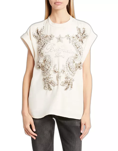 Signature Paisley Embroidered T-Shirt