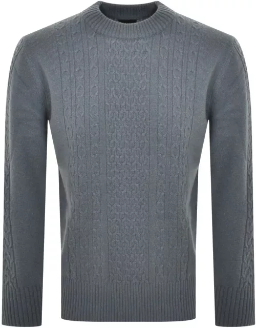 G Star Raw Cable Knit Jumper Blue