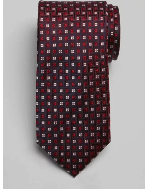 JoS. A. Bank Men's Mini Dotted Square Tie, Red, One