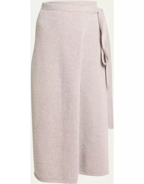 Zadie Wool-Blend Midi Wrap Skirt