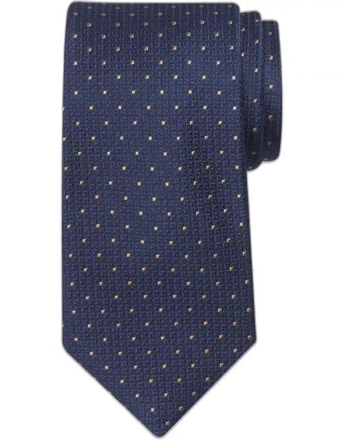 JoS. A. Bank Men's Traveler Collection Textured Dot Tie, Navy, One