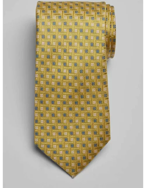 JoS. A. Bank Men's Mini Dotted Square Tie, Yellow, One