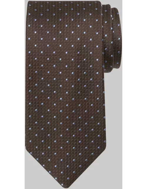 JoS. A. Bank Men's Traveler Collection Textured Dot Tie, Brown, One