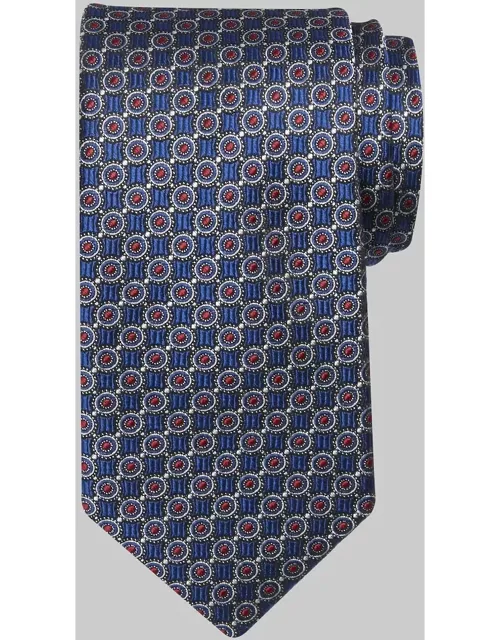 JoS. A. Bank Men's Reserve Collection Small Medallion Tie, Navy, One