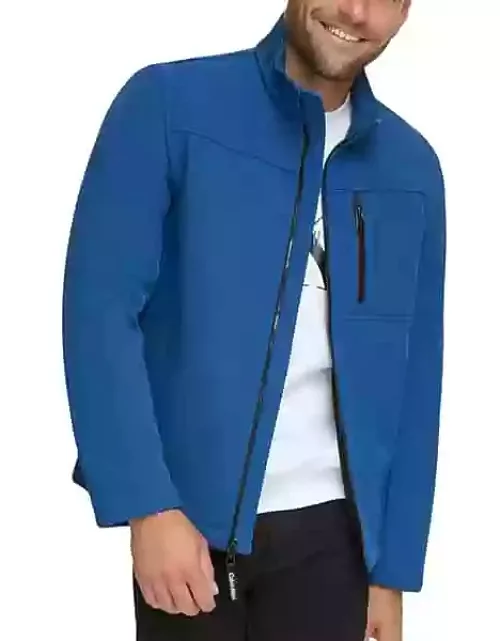 Calvin Klein Men's Modern Fit Softshell Jacket Blue Edge