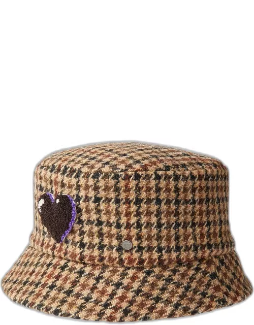 Axel Houndstooth Wool-Blend Bucket Hat
