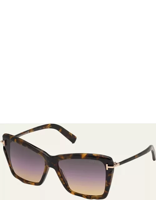 Leah Dramatic Acetate Butterfly Sunglasse