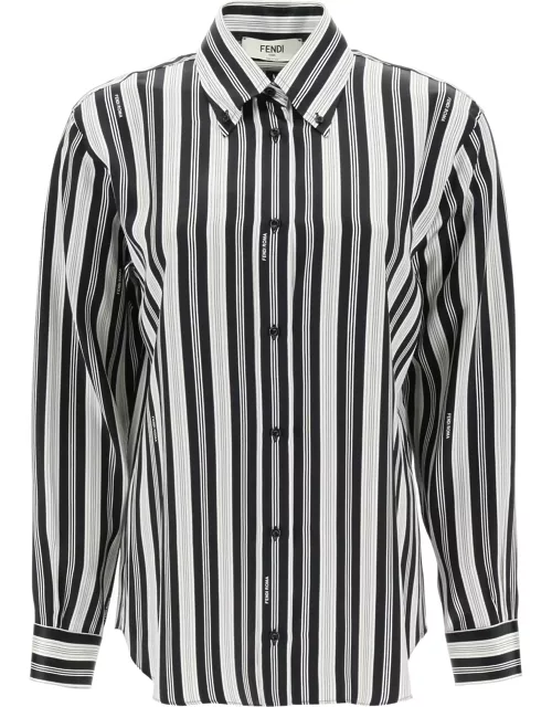 FENDI striped silk satin shirt