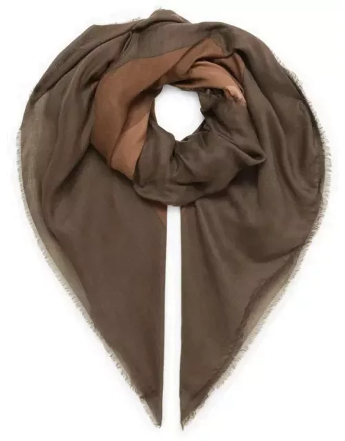 Brown/beige modal scarf