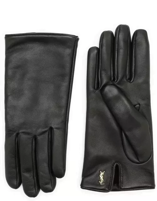 Black nappa leather glove