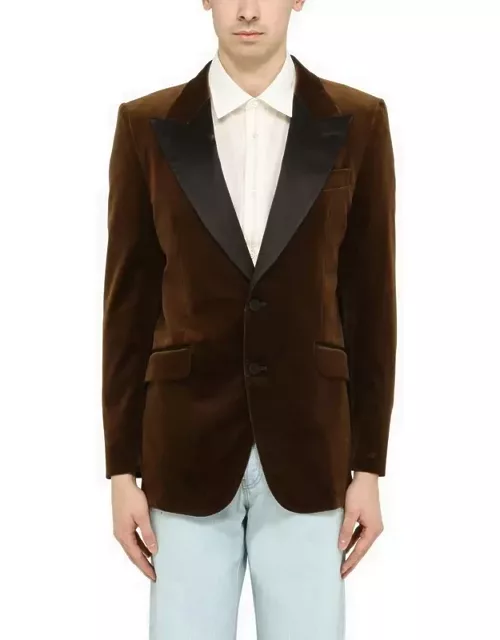 Brown velvet jacket