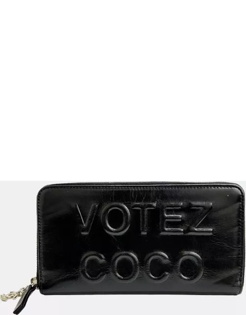 Chanel Black Botez Coco Long Wallet
