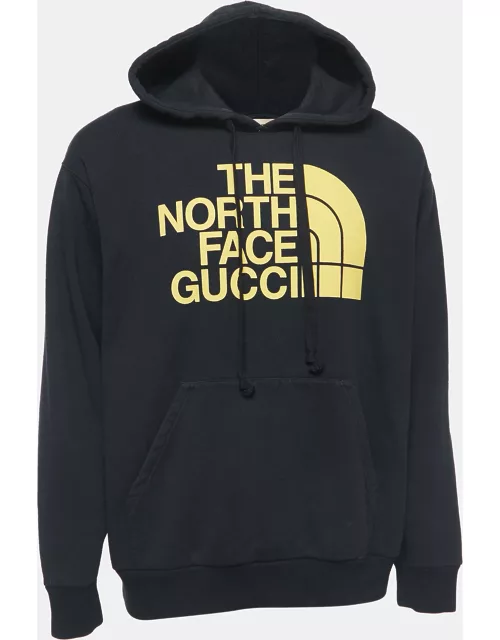 Gucci X The North Face Black Logo Print Cotton Hoodie