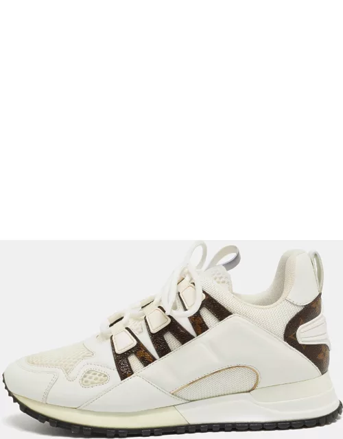 Louis Vuitton White Leather and Mesh Run Away Sneaker