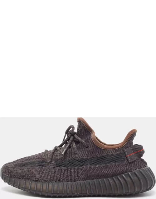Yeezy x Adidas Black Knit Fabric Boost 350 V2 Black Non-Reflective Sneaker